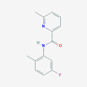 molecular formula C14H13FN2O B7471337 N-(5-fluoro-2-methylphenyl)-6-methylpyridine-2-carboxamide 