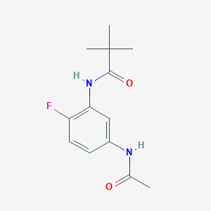 molecular formula C13H17FN2O2 B7471349 N-(5-acetamido-2-fluorophenyl)-2,2-dimethylpropanamide 
