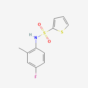 molecular formula C11H10FNO2S2 B7471361 N-(4-fluoro-2-methylphenyl)thiophene-2-sulfonamide 