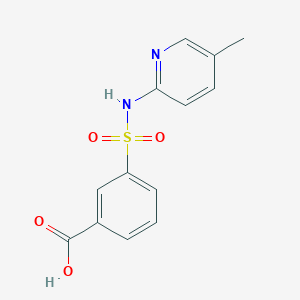 molecular formula C13H12N2O4S B7471370 3-[(5-Methylpyridin-2-yl)sulfamoyl]benzoic acid 
