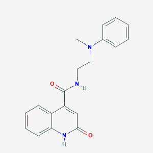 molecular formula C19H19N3O2 B7471385 N-[2-(N-methylanilino)ethyl]-2-oxo-1H-quinoline-4-carboxamide 