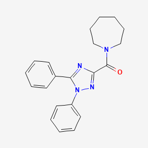 molecular formula C21H22N4O B7471387 1-[(1,5-diphenyl-1H-1,2,4-triazol-3-yl)carbonyl]azepane 