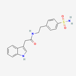 molecular formula C18H19N3O3S B7471402 2-(1H-indol-3-yl)-N-[2-(4-sulfamoylphenyl)ethyl]acetamide 