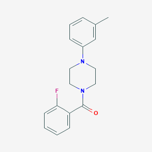 molecular formula C18H19FN2O B7471417 (2-Fluorophenyl)-[4-(3-methylphenyl)piperazin-1-yl]methanone 