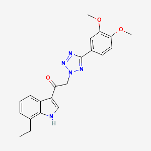 molecular formula C21H21N5O3 B7471429 2-[5-(3,4-dimethoxyphenyl)tetrazol-2-yl]-1-(7-ethyl-1H-indol-3-yl)ethanone 