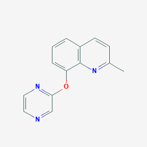 molecular formula C14H11N3O B7471436 2-Methyl-8-pyrazin-2-yloxyquinoline 