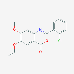 molecular formula C17H14ClNO4 B7471437 2-(2-Chlorophenyl)-6-ethoxy-7-methoxy-3,1-benzoxazin-4-one 