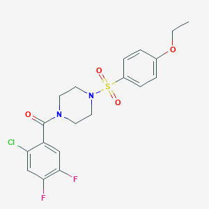 molecular formula C19H19ClF2N2O4S B7471456 (2-Chloro-4,5-difluorophenyl)-[4-(4-ethoxyphenyl)sulfonylpiperazin-1-yl]methanone 