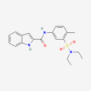 molecular formula C20H23N3O3S B7471482 N-[3-(diethylsulfamoyl)-4-methylphenyl]-1H-indole-2-carboxamide 