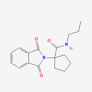 molecular formula C17H20N2O3 B7471500 1-(1,3-dioxoisoindol-2-yl)-N-propylcyclopentane-1-carboxamide 