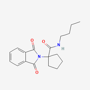 molecular formula C18H22N2O3 B7471506 N-butyl-1-(1,3-dioxoisoindol-2-yl)cyclopentane-1-carboxamide 