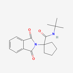 molecular formula C18H22N2O3 B7471513 N-tert-butyl-1-(1,3-dioxoisoindol-2-yl)cyclopentane-1-carboxamide 