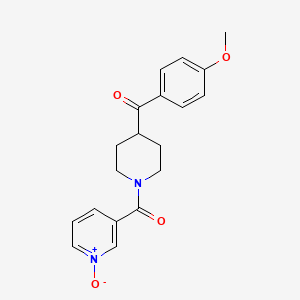 (4-Methoxyphenyl)-[1-(1-oxidopyridin-1-ium-3-carbonyl)piperidin-4-yl]methanone