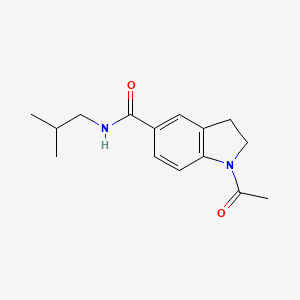 molecular formula C15H20N2O2 B7471558 1-acetyl-N-(2-methylpropyl)-2,3-dihydroindole-5-carboxamide 