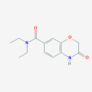 molecular formula C13H16N2O3 B7471562 N,N-diethyl-3-oxo-4H-1,4-benzoxazine-7-carboxamide 