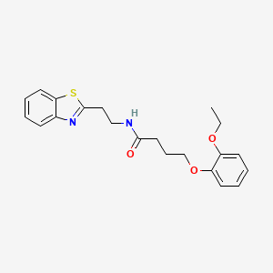 molecular formula C21H24N2O3S B7471681 N-[2-(1,3-benzothiazol-2-yl)ethyl]-4-(2-ethoxyphenoxy)butanamide 