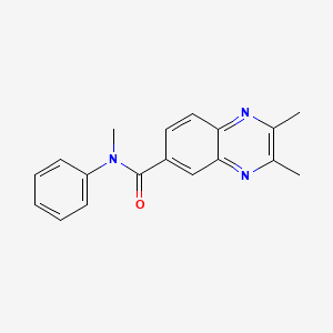 molecular formula C18H17N3O B7471686 N,2,3-trimethyl-N-phenylquinoxaline-6-carboxamide 