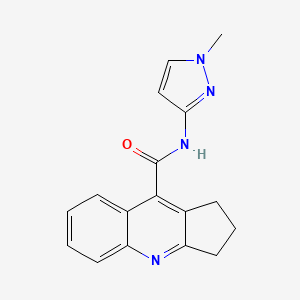 molecular formula C17H16N4O B7471703 N-(1-methylpyrazol-3-yl)-2,3-dihydro-1H-cyclopenta[b]quinoline-9-carboxamide 