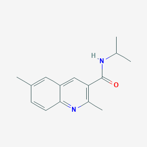 molecular formula C15H18N2O B7471718 2,6-dimethyl-N-propan-2-ylquinoline-3-carboxamide 