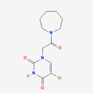 molecular formula C12H16BrN3O3 B7471737 1-[2-(Azepan-1-yl)-2-oxoethyl]-5-bromopyrimidine-2,4-dione 