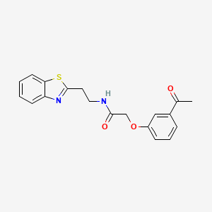 molecular formula C19H18N2O3S B7471757 2-(3-acetylphenoxy)-N-[2-(1,3-benzothiazol-2-yl)ethyl]acetamide 