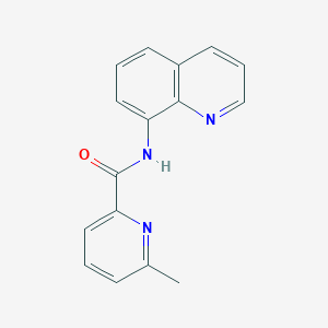 molecular formula C16H13N3O B7471767 6-methyl-N-quinolin-8-ylpyridine-2-carboxamide 