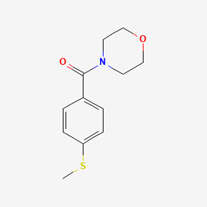 molecular formula C12H15NO2S B7471779 4-[4-(Methylthio)benzoyl]morpholine 