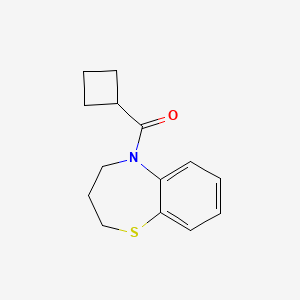 molecular formula C14H17NOS B7471785 cyclobutyl(3,4-dihydro-2H-1,5-benzothiazepin-5-yl)methanone 