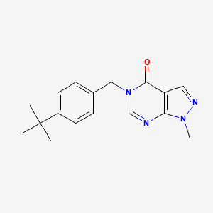 molecular formula C17H20N4O B7471789 5-[(4-Tert-butylphenyl)methyl]-1-methylpyrazolo[3,4-d]pyrimidin-4-one 