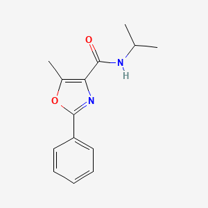 molecular formula C14H16N2O2 B7471802 5-methyl-2-phenyl-N-propan-2-yl-1,3-oxazole-4-carboxamide 