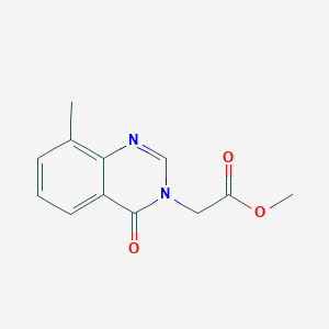 molecular formula C12H12N2O3 B7471846 Methyl (8-Methyl-4-oxoquinazolin-3(4H)-yl)acetate 