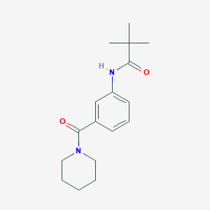 2,2-dimethyl-N-[3-(piperidine-1-carbonyl)phenyl]propanamide