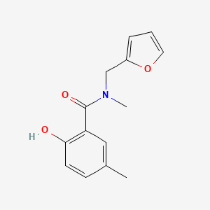 molecular formula C14H15NO3 B7471870 N-(furan-2-ylmethyl)-2-hydroxy-N,5-dimethylbenzamide 