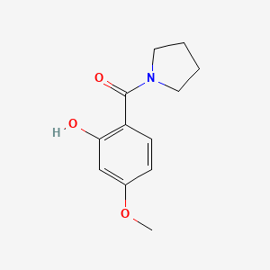 molecular formula C12H15NO3 B7471890 (2-Hydroxy-4-methoxyphenyl)-pyrrolidin-1-ylmethanone 