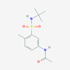 molecular formula C13H20N2O3S B7471900 N-[3-(tert-butylsulfamoyl)-4-methylphenyl]acetamide 