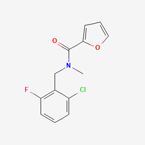 molecular formula C13H11ClFNO2 B7471903 N-[(2-chloro-6-fluorophenyl)methyl]-N-methylfuran-2-carboxamide 