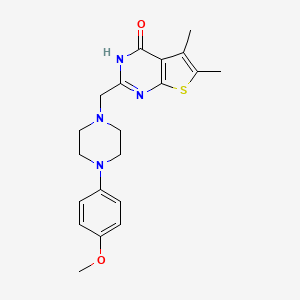 2-[[4-(4-methoxyphenyl)piperazin-1-yl]methyl]-5,6-dimethyl-3H-thieno[2,3-d]pyrimidin-4-one