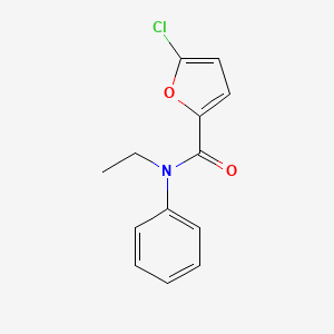 molecular formula C13H12ClNO2 B7471963 5-chloro-N-ethyl-N-phenylfuran-2-carboxamide 