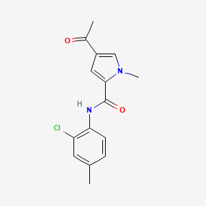 molecular formula C15H15ClN2O2 B7471978 4-acetyl-N-(2-chloro-4-methylphenyl)-1-methylpyrrole-2-carboxamide 