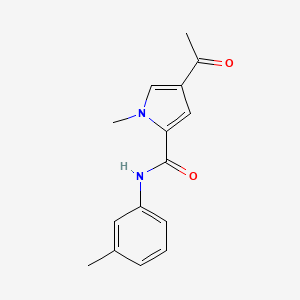 molecular formula C15H16N2O2 B7471986 4-acetyl-1-methyl-N-(3-methylphenyl)pyrrole-2-carboxamide 