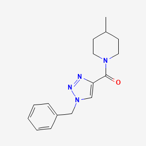 molecular formula C16H20N4O B7472000 (1-Benzyltriazol-4-yl)-(4-methylpiperidin-1-yl)methanone 