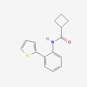 molecular formula C15H15NOS B7472006 N-(2-thiophen-2-ylphenyl)cyclobutanecarboxamide 