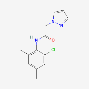 molecular formula C13H14ClN3O B7472029 N-(2-chloro-4,6-dimethylphenyl)-2-pyrazol-1-ylacetamide 
