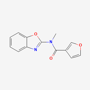 molecular formula C13H10N2O3 B7472041 N-(1,3-benzoxazol-2-yl)-N-methylfuran-3-carboxamide 
