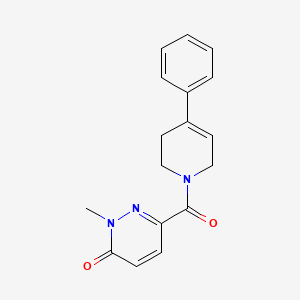 2-methyl-6-(4-phenyl-3,6-dihydro-2H-pyridine-1-carbonyl)pyridazin-3-one