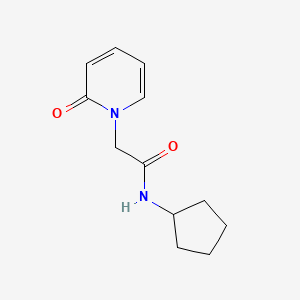 molecular formula C12H16N2O2 B7472063 N-cyclopentyl-2-(2-oxopyridin-1-yl)acetamide 