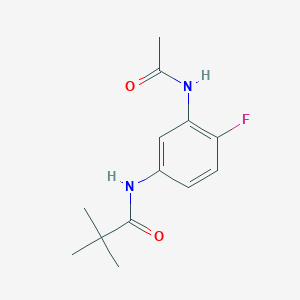 molecular formula C13H17FN2O2 B7472100 N-(3-acetamido-4-fluorophenyl)-2,2-dimethylpropanamide 