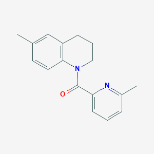 molecular formula C17H18N2O B7472108 (6-methyl-3,4-dihydro-2H-quinolin-1-yl)-(6-methylpyridin-2-yl)methanone 