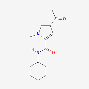 molecular formula C14H20N2O2 B7472115 4-acetyl-N-cyclohexyl-1-methylpyrrole-2-carboxamide 