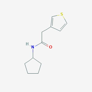 molecular formula C11H15NOS B7472118 N-cyclopentyl-2-thiophen-3-ylacetamide 